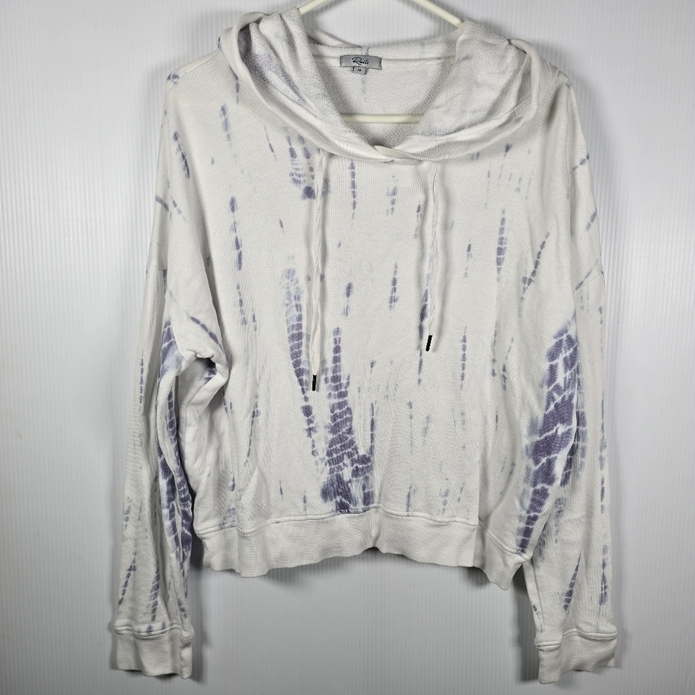 Rails Murray Hoodie Cloud Tie Dye Size Medium Womens Sweatshirt Blue White - Picture 2 of 15